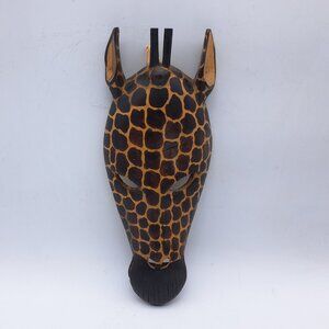 Vintage Giraffe Wall Mask From Kenya